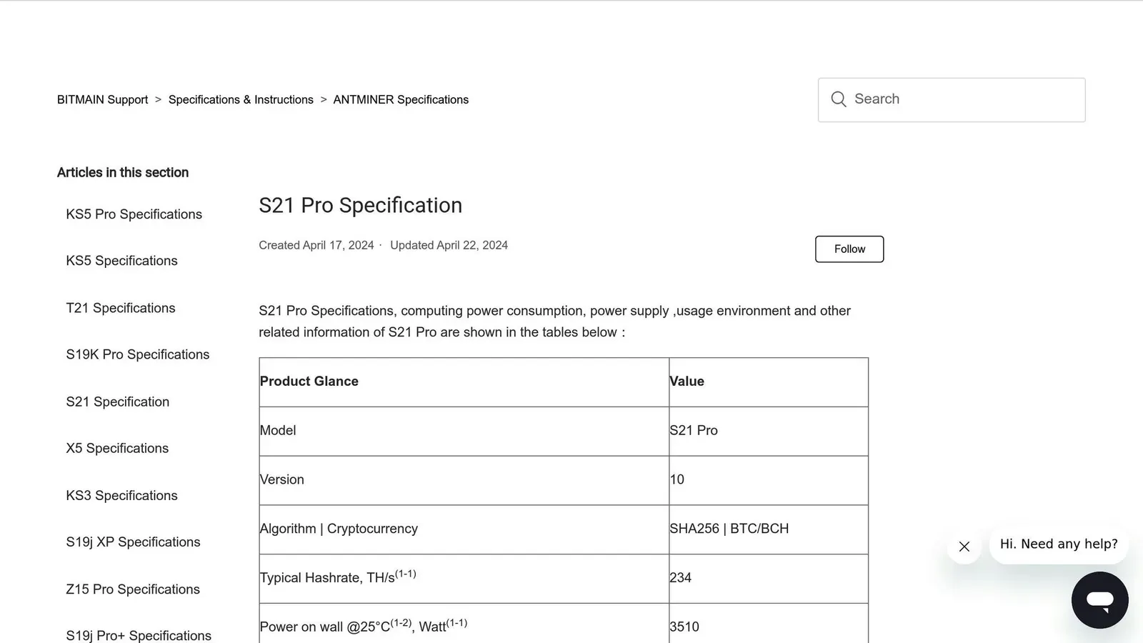 Bitmain S21 Pro