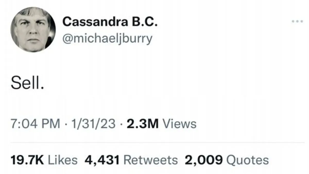 Michael Burry's bearish bet against the market