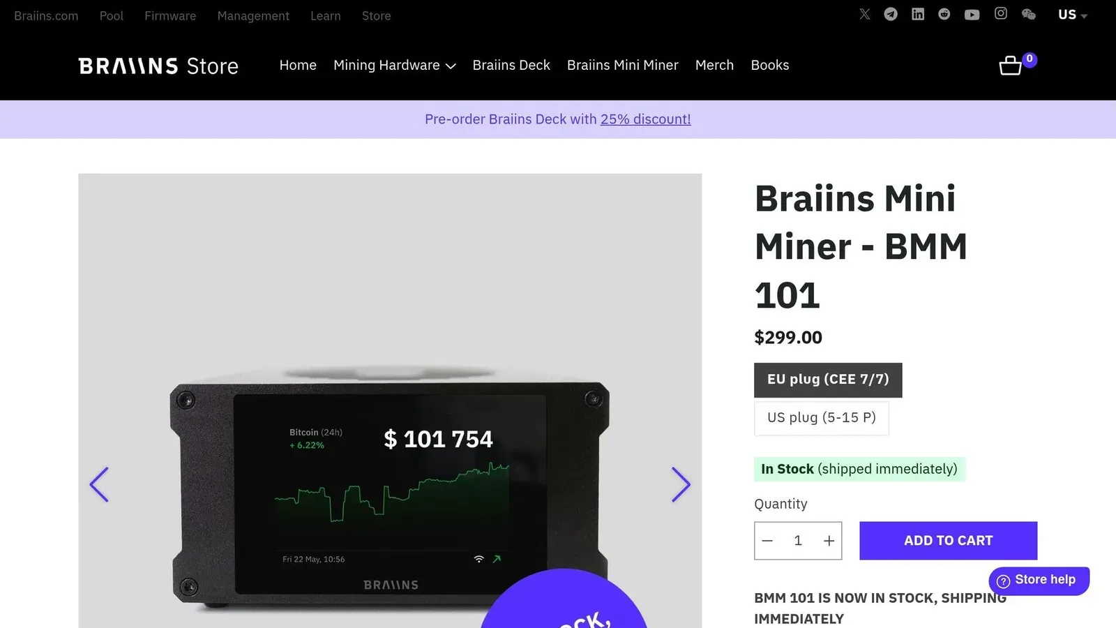 Braiins Mini Miner BMM-101