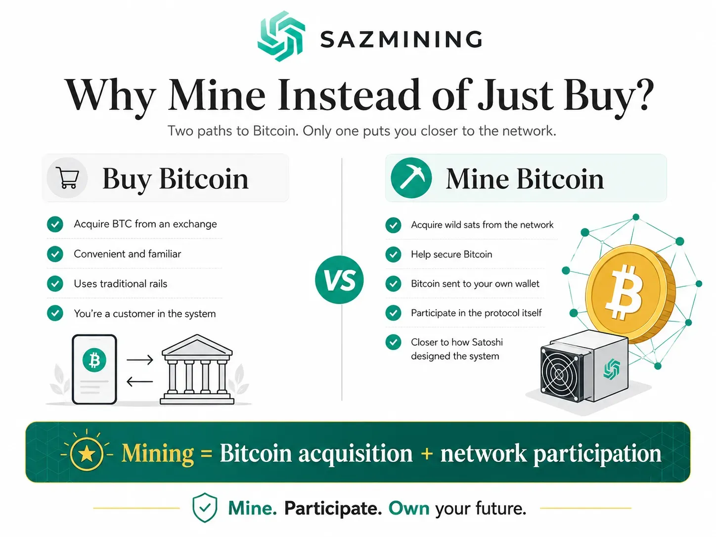 Why Mine Instead of Buy?